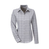 Devon & Jones Women's White/Graphite/Light Grey Crown Collection Glen Plaid