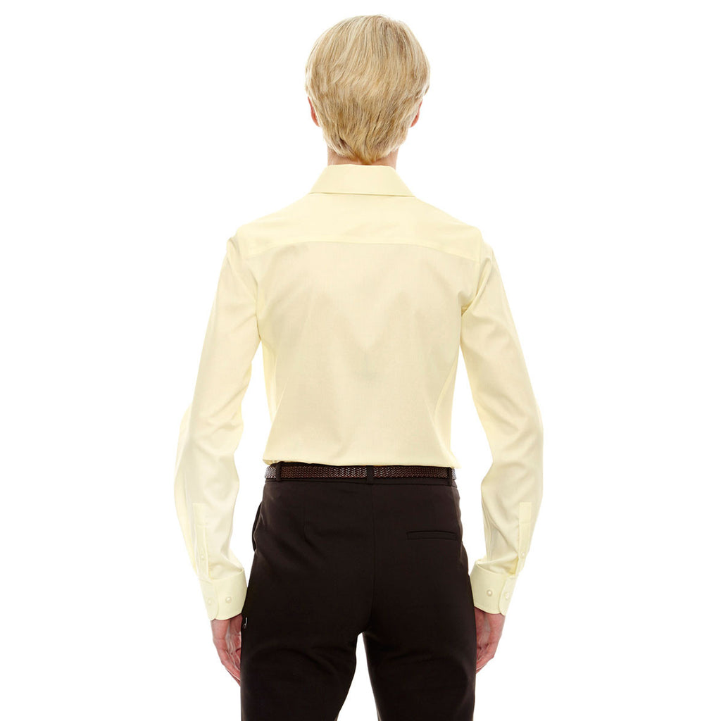 Devon & Jones Women's Transparent Yellow Crown Collection Solid Stretch Twill