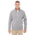 Devon & Jones Men's Grey Heather Bristol Sweater Fleece Quarter-Zip