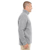 Devon & Jones Men's Grey Heather Bristol Sweater Fleece Quarter-Zip