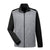 Devon & Jones Men's Black Heather/Dark Grey Heather Newbury Colorblock Melange Fleece Full-zip