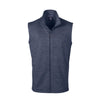 Devon & Jones Men's Navy Heather Newbury Melange Fleece Vest