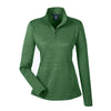 Devon & Jones Women's Forest Heather Newbury Melange Fleece Quarter-zip