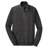 District Men's Heathered Black Lightweight Fleece Quarter-Zip