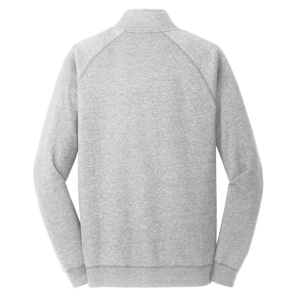 District Men's Heathered Grey Lightweight Fleece Quarter-Zip