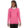 Devon & Jones Women's Charity Pink Perfect Fit Ribbon Cardigan