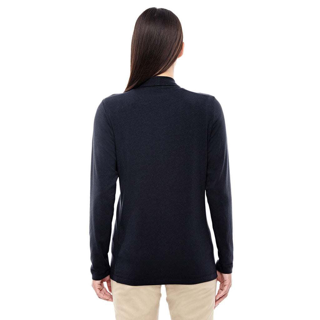 Devon & Jones Women's Black Perfect Fit Shawl Collar Cardigan