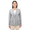 Devon & Jones Women's Grey Heather Perfect Fit Shawl Collar Cardigan