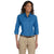 Devon & Jones Women's French Blue Perfect Fit Three-Quarter Sleeve Stretch Poplin Blouse