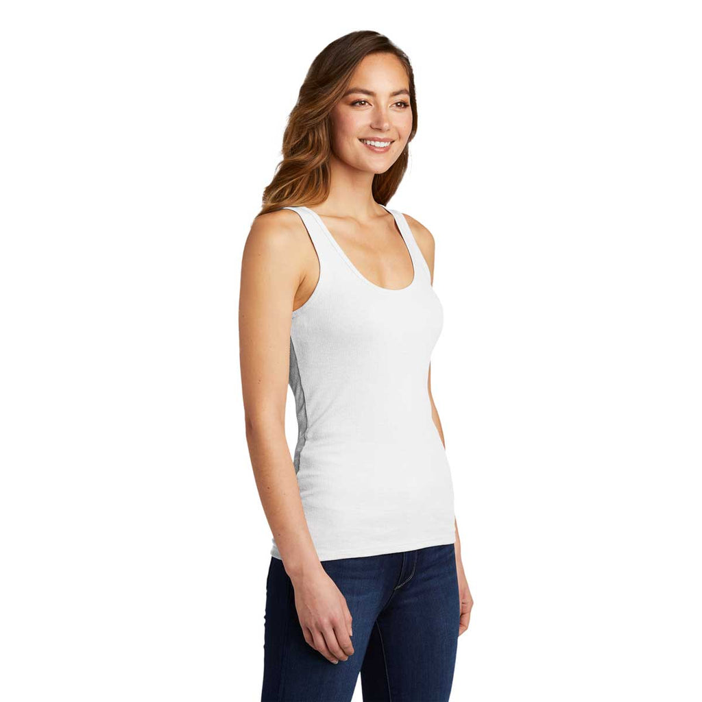 District Women's White V.I.T. Rib Tank