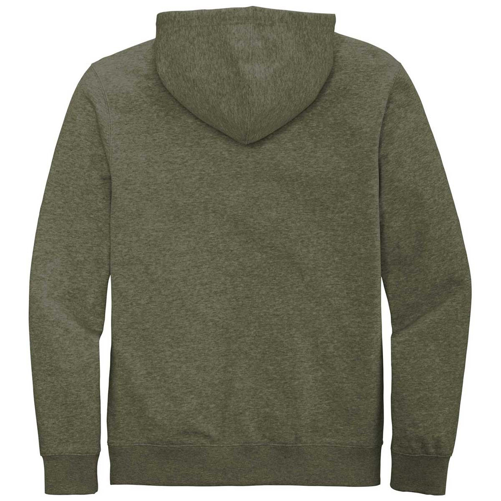 District Men's Heathered Olive V.I.T. Fleece Full-Zip Hoodie