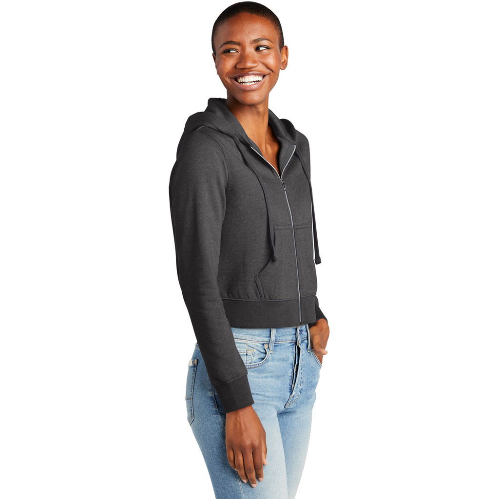 District Women's Heathered Charcoal V.I.T. Fleece Full Zip