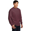 District Men's Heathered Cardinal V.I.T. Fleece Crew