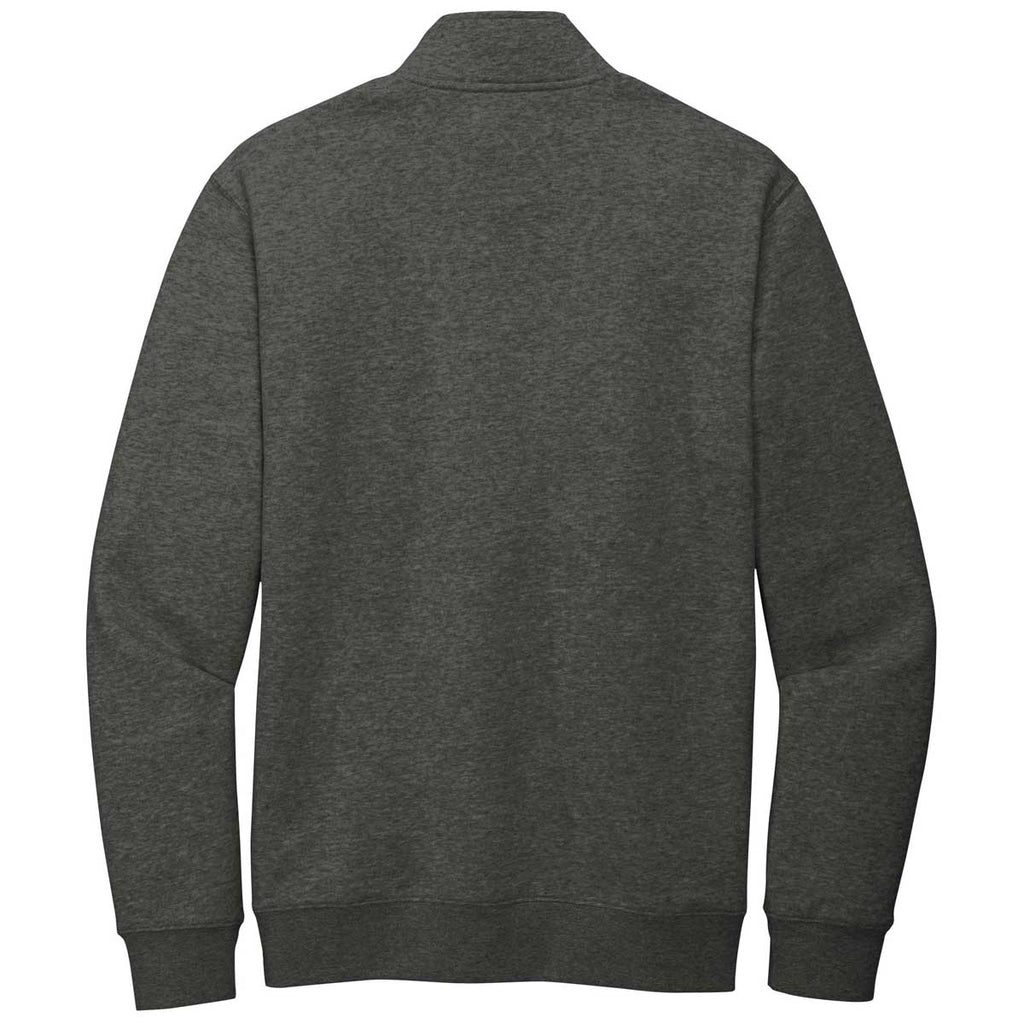 District Men's Heathered Charcoal V.I.T. Fleece Quarter Zip