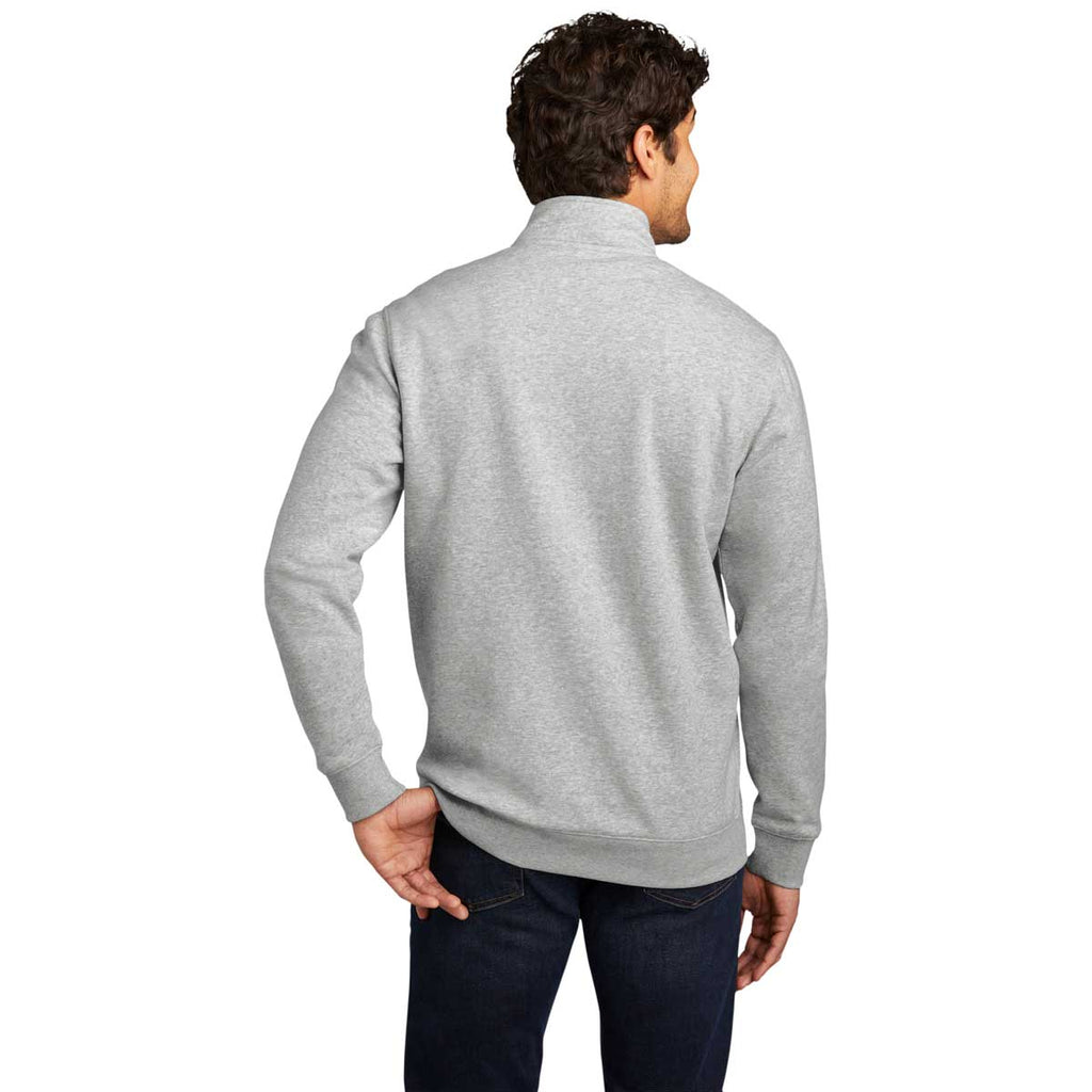 District Men's Light Heather Grey V.I.T. Fleece Quarter Zip