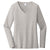 District Women's Light Heather Grey Very Important Tee Long Sleeve V-Neck