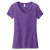 District Women's Heathered Purple Very Important Tee V-Neck