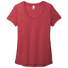 District Women's Heathered Red Flex Scoop Neck Tee