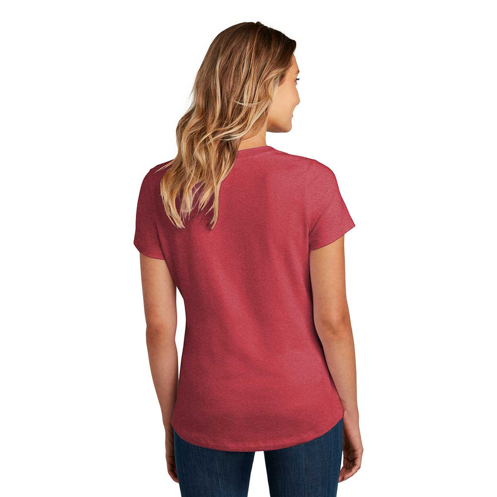 District Women's Heathered Red Flex Scoop Neck Tee