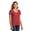 District Women's Heathered Red Flex Scoop Neck Tee