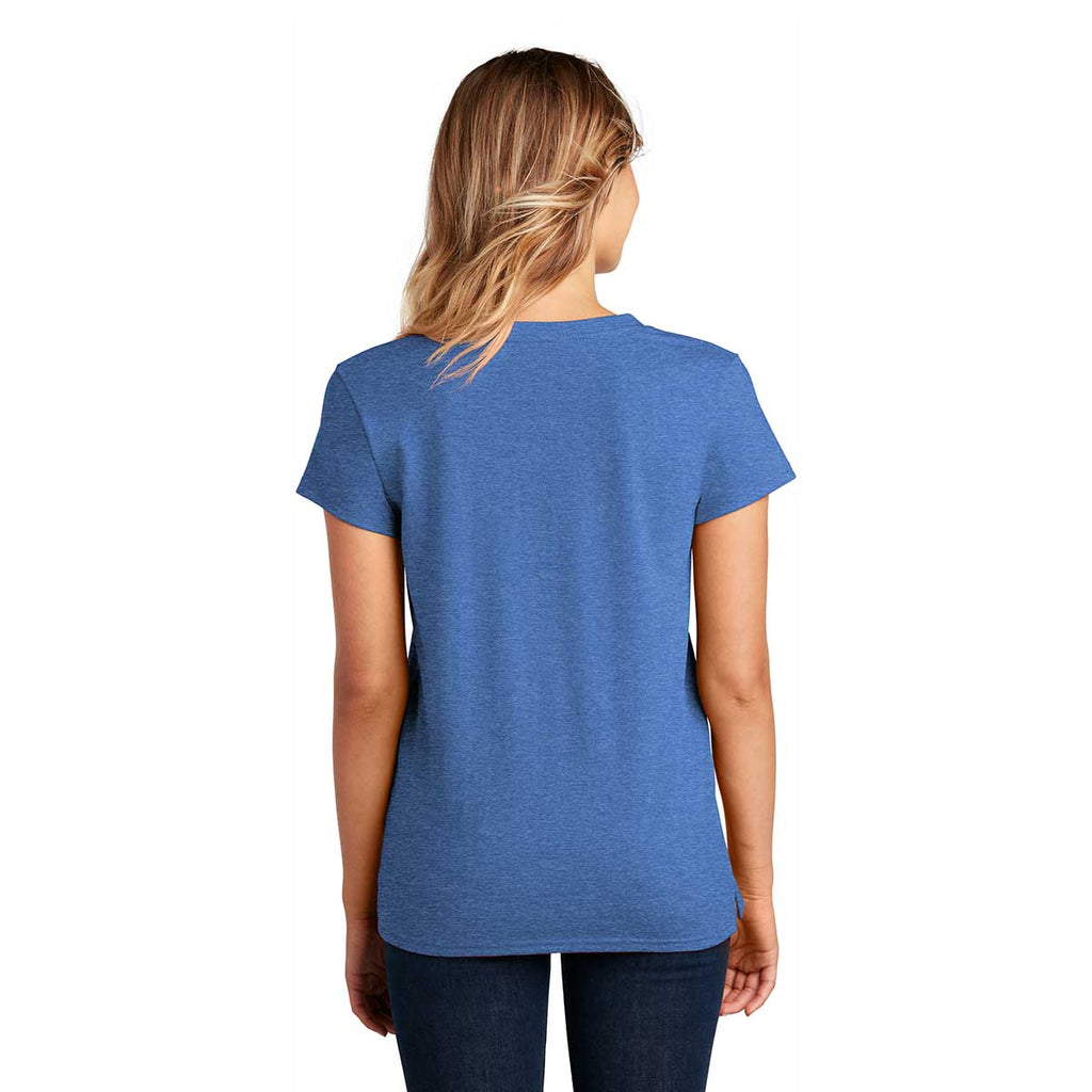 District Women's Blue Heather Re-Tee V-Neck