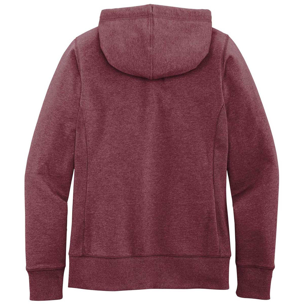 District Women's Maroon Heather Re-Fleece Full-Zip Hoodie