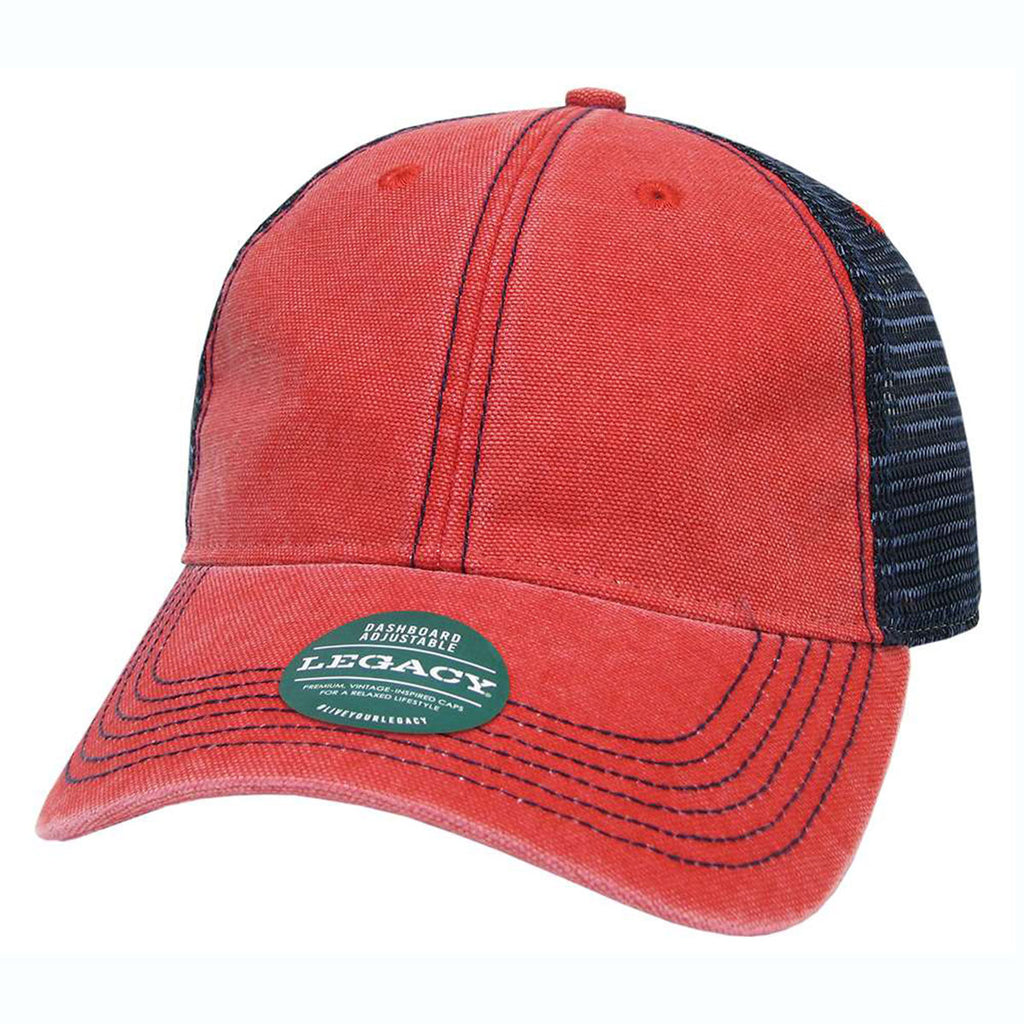 Legacy Scarlet Red/Navy Dashboard Trucker Cap