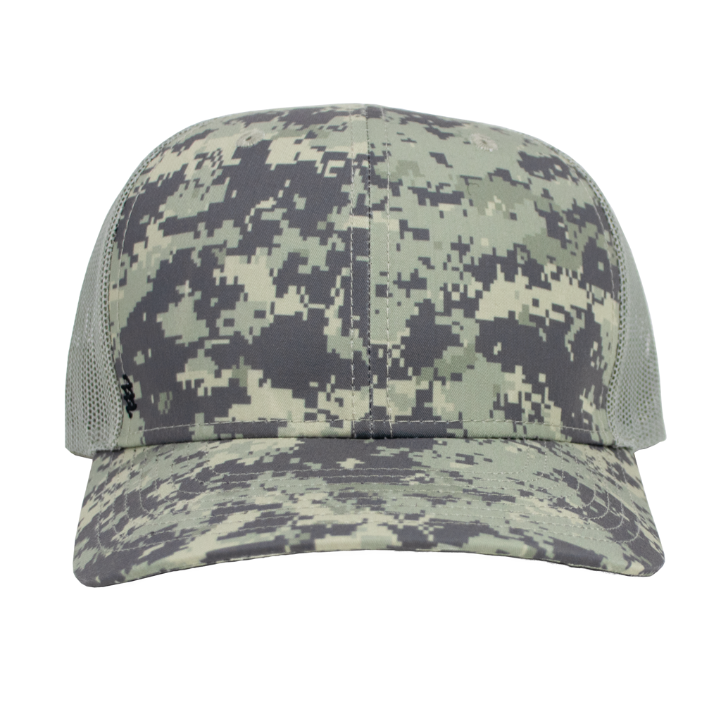 Zusa 3 Day Digitized Camo Print/Military Green Open Road Trucker Cap