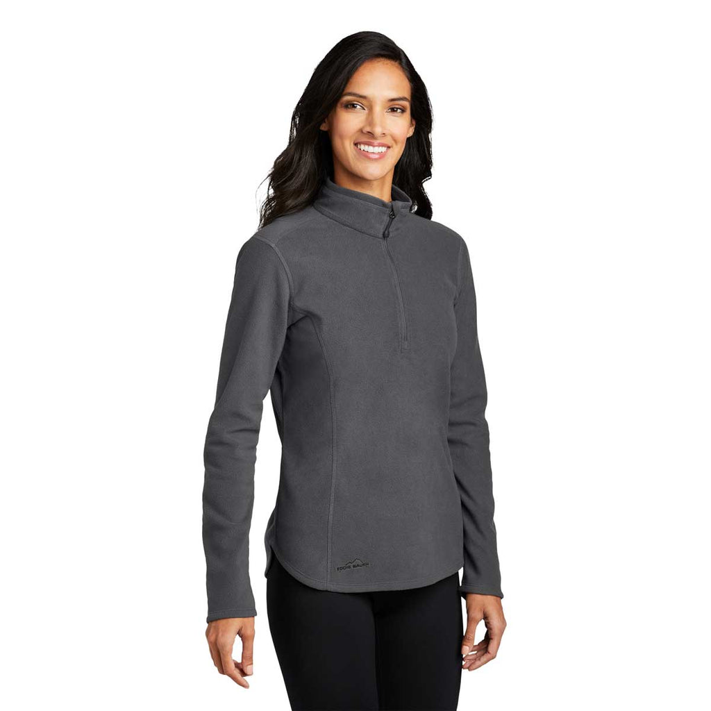 Eddie Bauer Women's Grey Steel Half Zip Microfleece Jacket