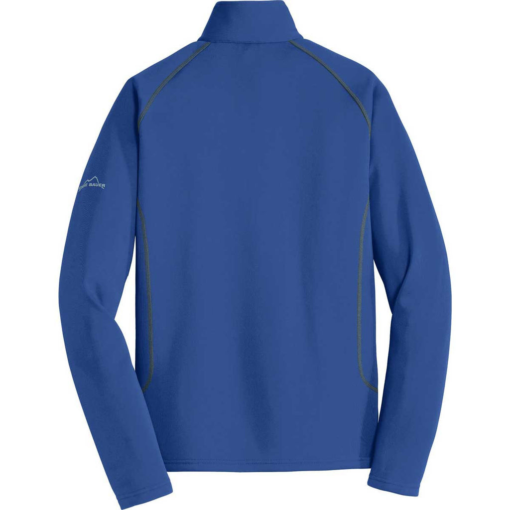 Eddie Bauer Men's Cobalt Blue 1/2-Zip Base Layer Fleece