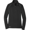 Eddie Bauer Ladies Black 1/2-Zip Base Layer Fleece