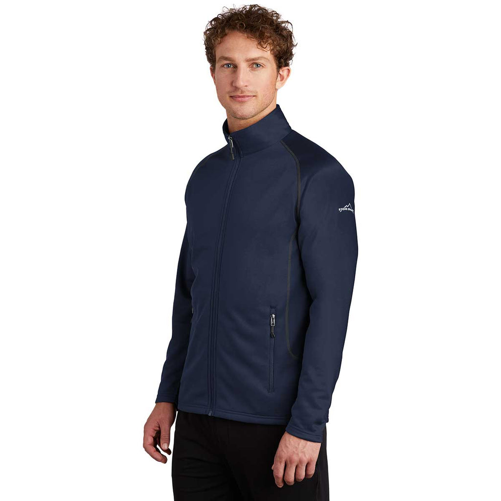 Eddie Bauer Men's River Blue Smooth Fleece Base Layer Full-Zip