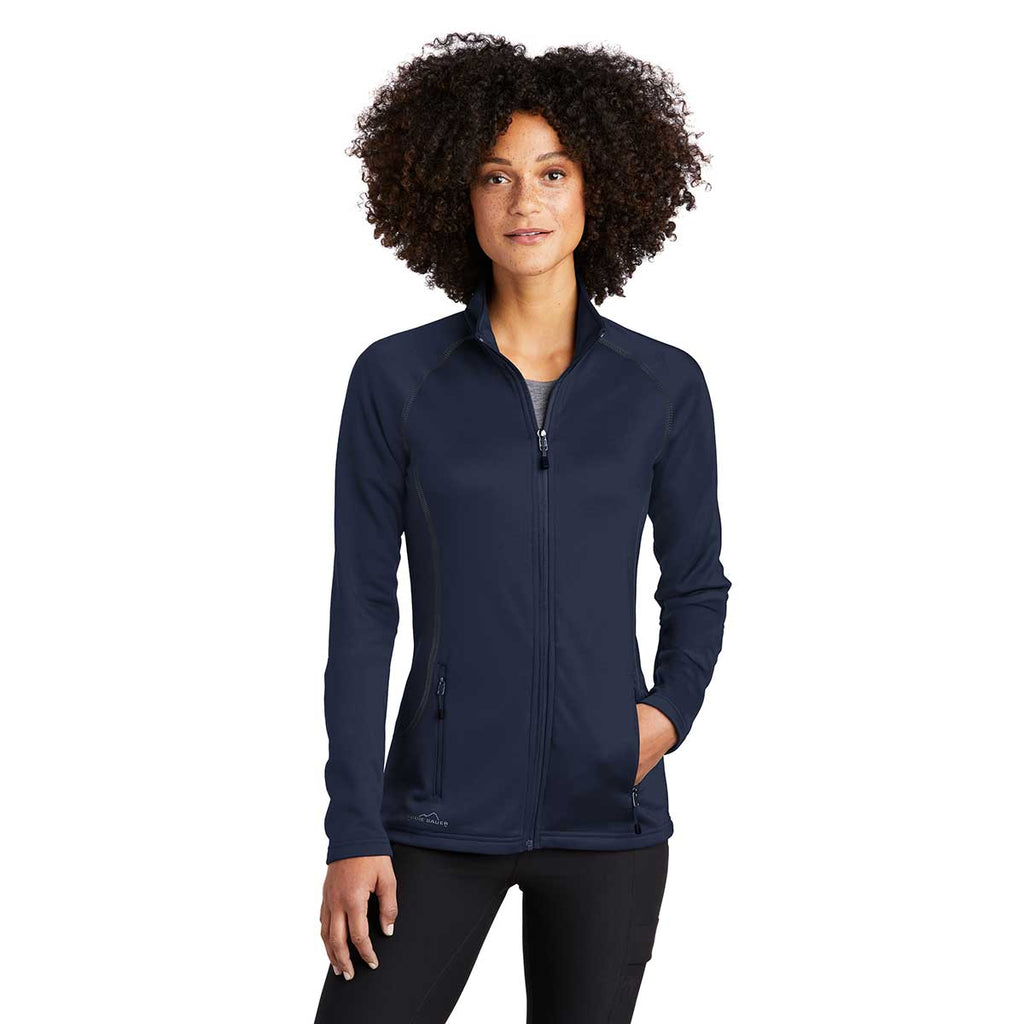 Eddie Bauer Women's River Blue Smooth Fleece Base Layer Full-Zip