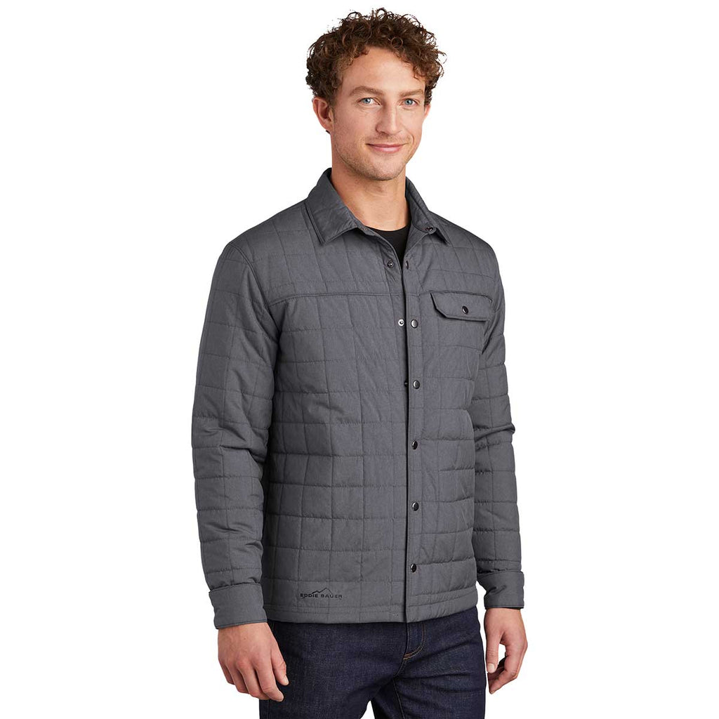 Eddie Bauer Men's Charcoal Grey Heather Shirt Jacket