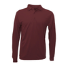 BAW Men's Maroon Eco Cool Tek Long Sleeve Polo