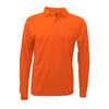 BAW Men's Orange Eco Cool Tek Long Sleeve Polo