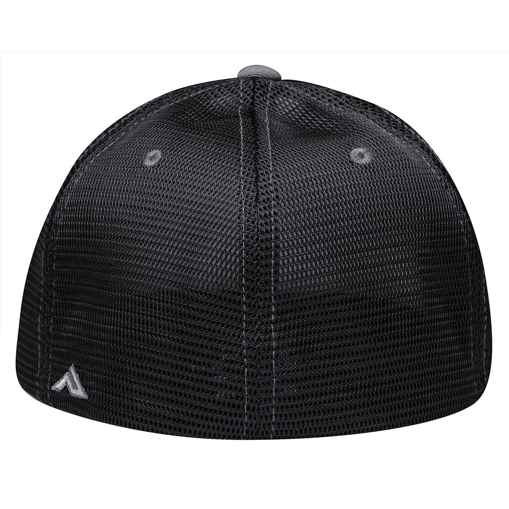 Pacific Headwear Graphite/Black/Graphite Premium M2 Performance Trucker FlexFit Cap