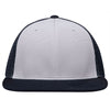 Pacific Headwear Silver/Navy/Navy Premium M2 Performance Trucker FlexFit Cap