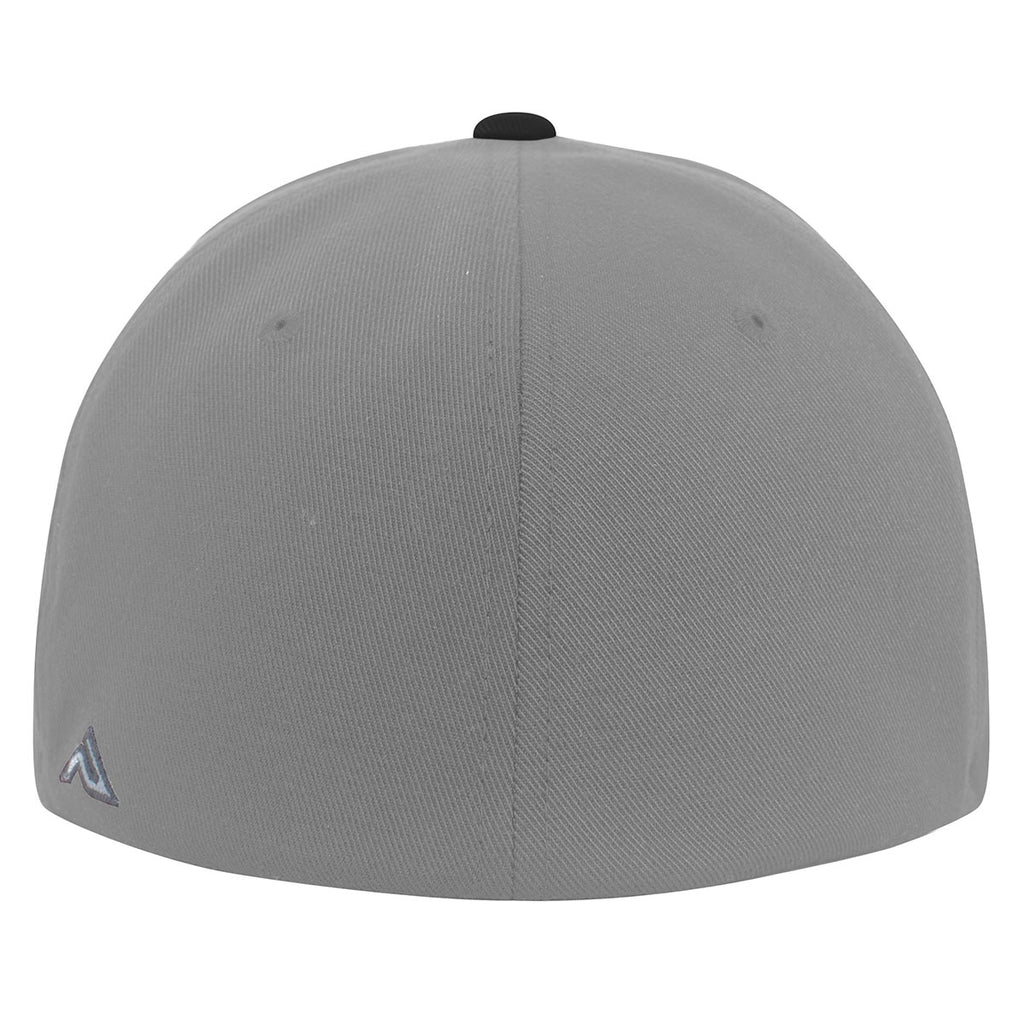 Pacific Headwear Silver/Black Premium A/C2 Performance FlexFit Cap