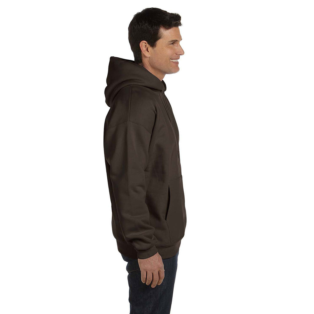 Hanes Men's Dark Chocolate 9.7 oz. Ultimate Cotton 90/10 Pullover Hood