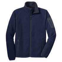 Port Authority Men's Navy/Battleship Grey Enhanced Value Fleece Full-Zip Jacket