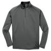 Sport-Tek Men's Dark Smoke Grey/Black Sport-Wick 1/4-Zip Fleece Pullover