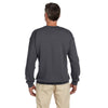 Hanes Men's Charcoal Heather 9.7 oz. Ultimate Cotton 90/10 Fleece Crew