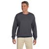 Hanes Men's Charcoal Heather 9.7 oz. Ultimate Cotton 90/10 Fleece Crew