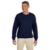 Hanes Men's Navy 9.7 oz. Ultimate Cotton 90/10 Fleece Crew