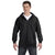 Hanes Men's Black 9.7 oz. Ultimate Cotton 90/10 Full-Zip Hood