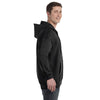 Hanes Men's Black 9.7 oz. Ultimate Cotton 90/10 Full-Zip Hood