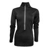 BAW Women's Black 1/2 Zip Comfort Weight Sweatshirt