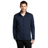 Port Authority Men's River Blue Navy Heather Collective Striated Fleece Jacket