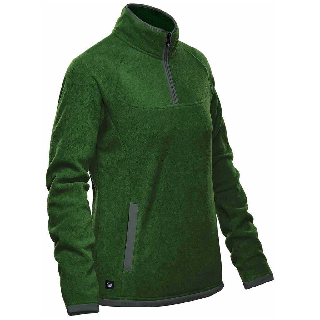 Stormtech Women's Garden Green/Graphite Shasta Tech Fleece Quarter Zip